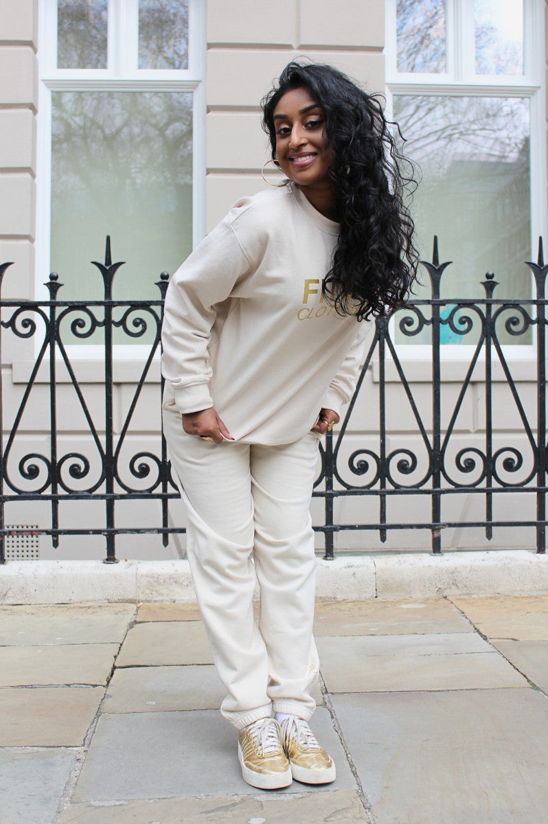 Sand FitMe Generation Sweater & Joggers Tracksuit Set - FitMe Clothing