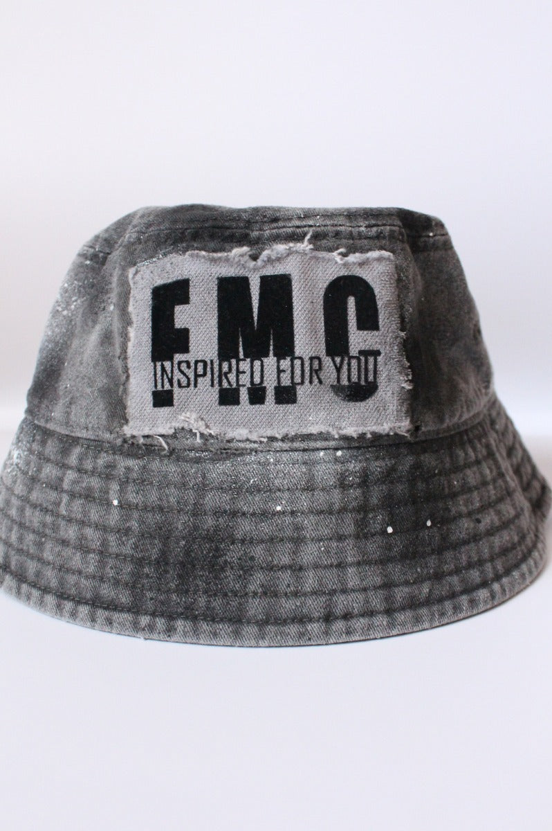 Black Vintage Denim Custom FMC Bucket Hat