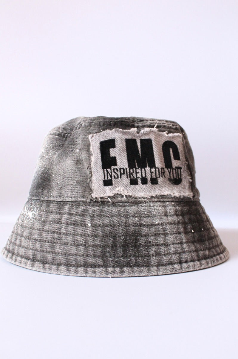 Black Vintage Denim Custom FMC Bucket Hat