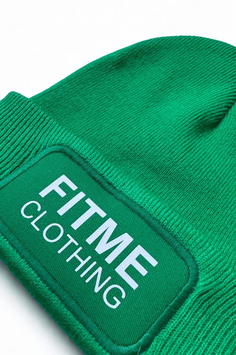 Bottle Green Logo Patch Beanie