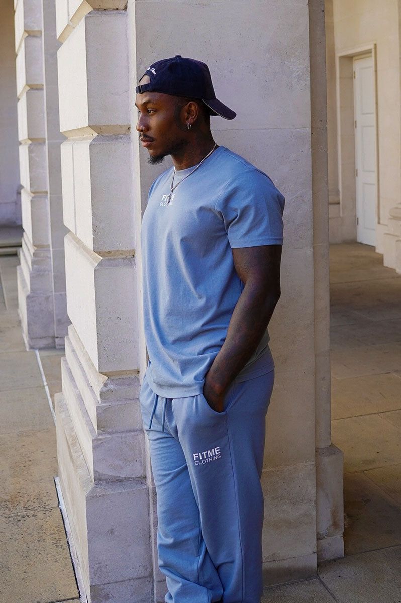 Cool Blue FitMe Generation T-Shirt & Joggers Tracksuit Set - FitMe Clothing