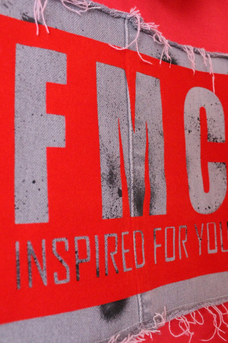 Custom FMC Demin Patch Red Hoodie