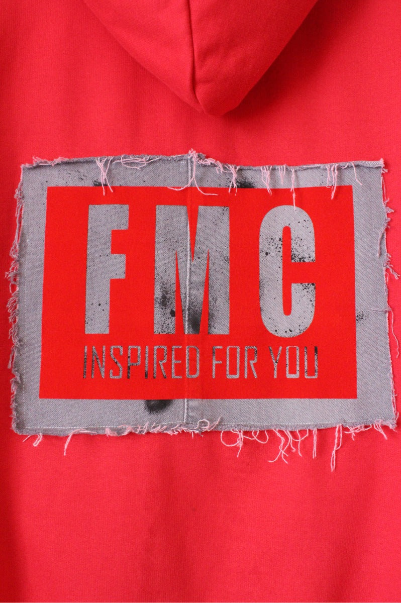 Custom FMC Demin Patch Red Hoodie