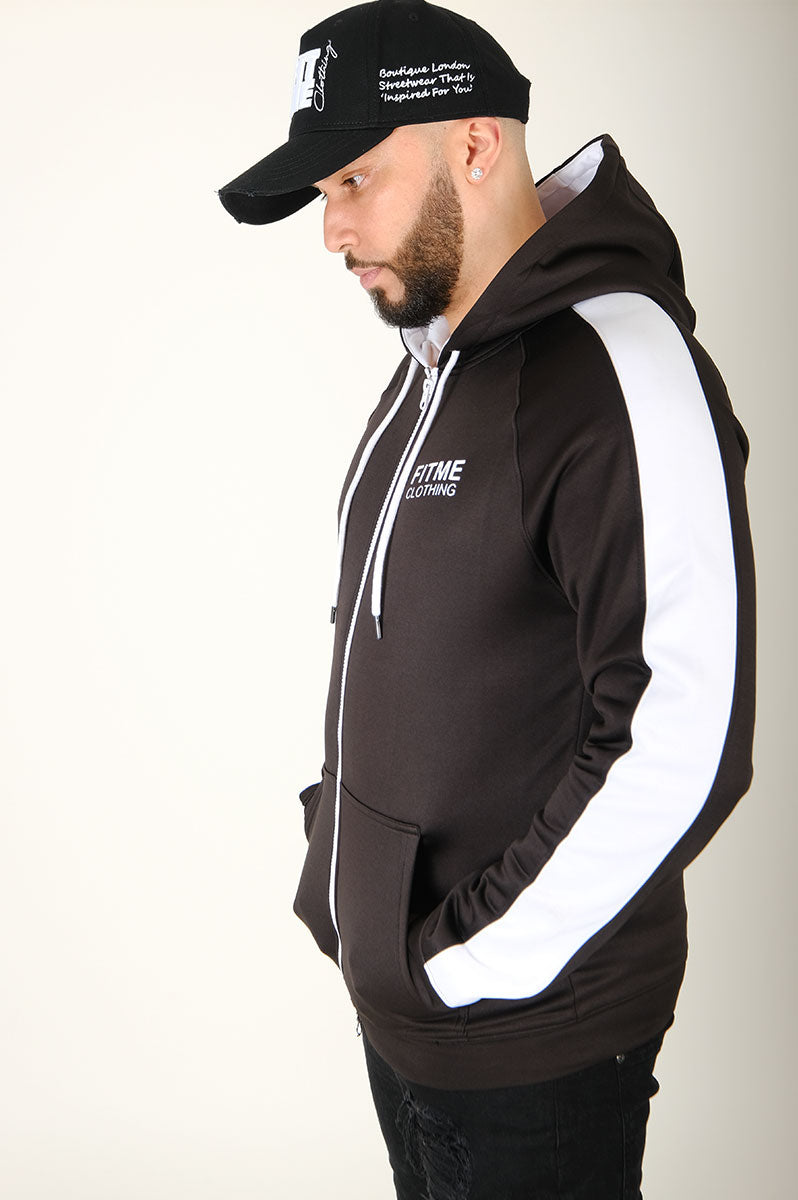 Stripe Black Hoodie - FitMe Clothing