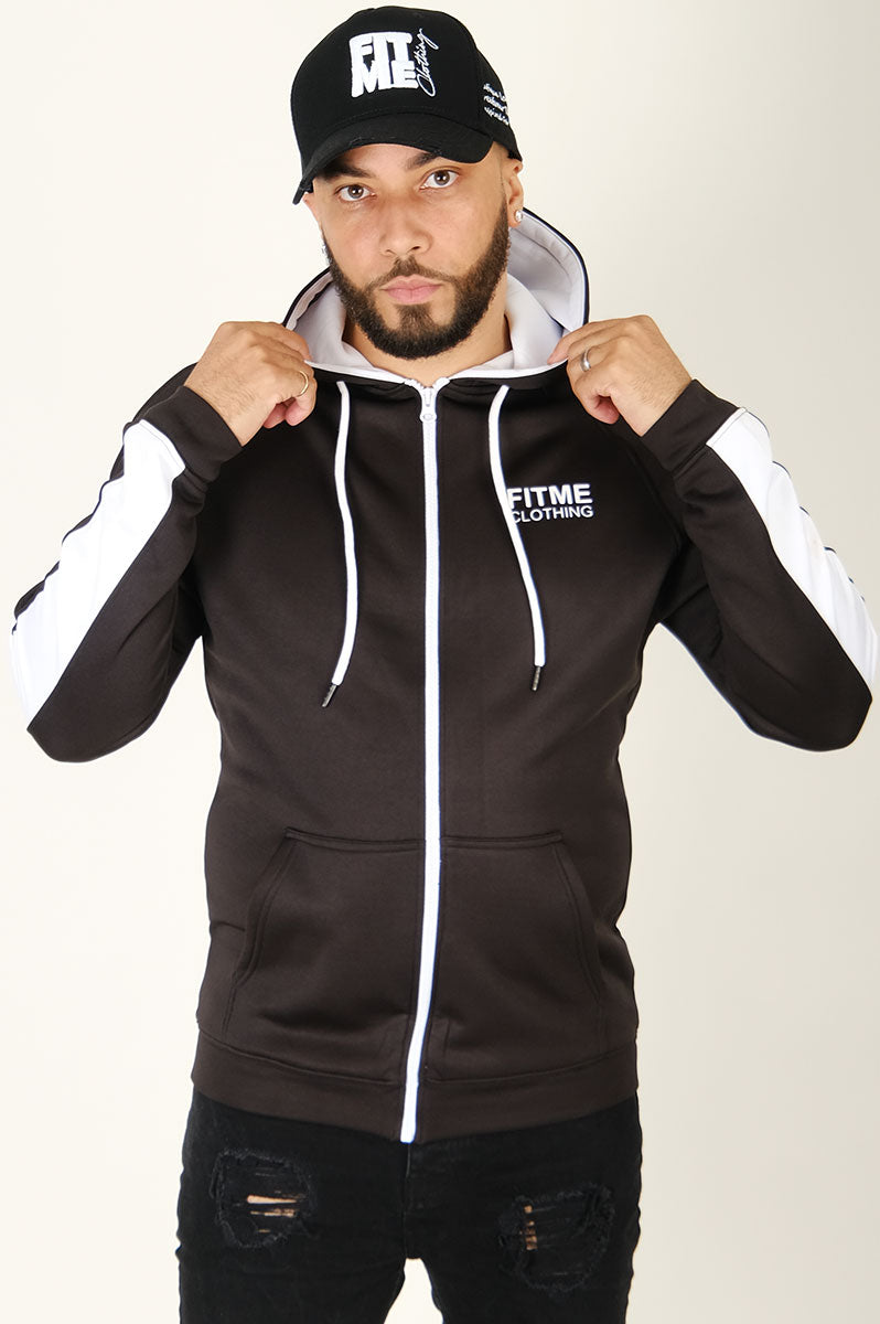 Stripe Black Hoodie - FitMe Clothing