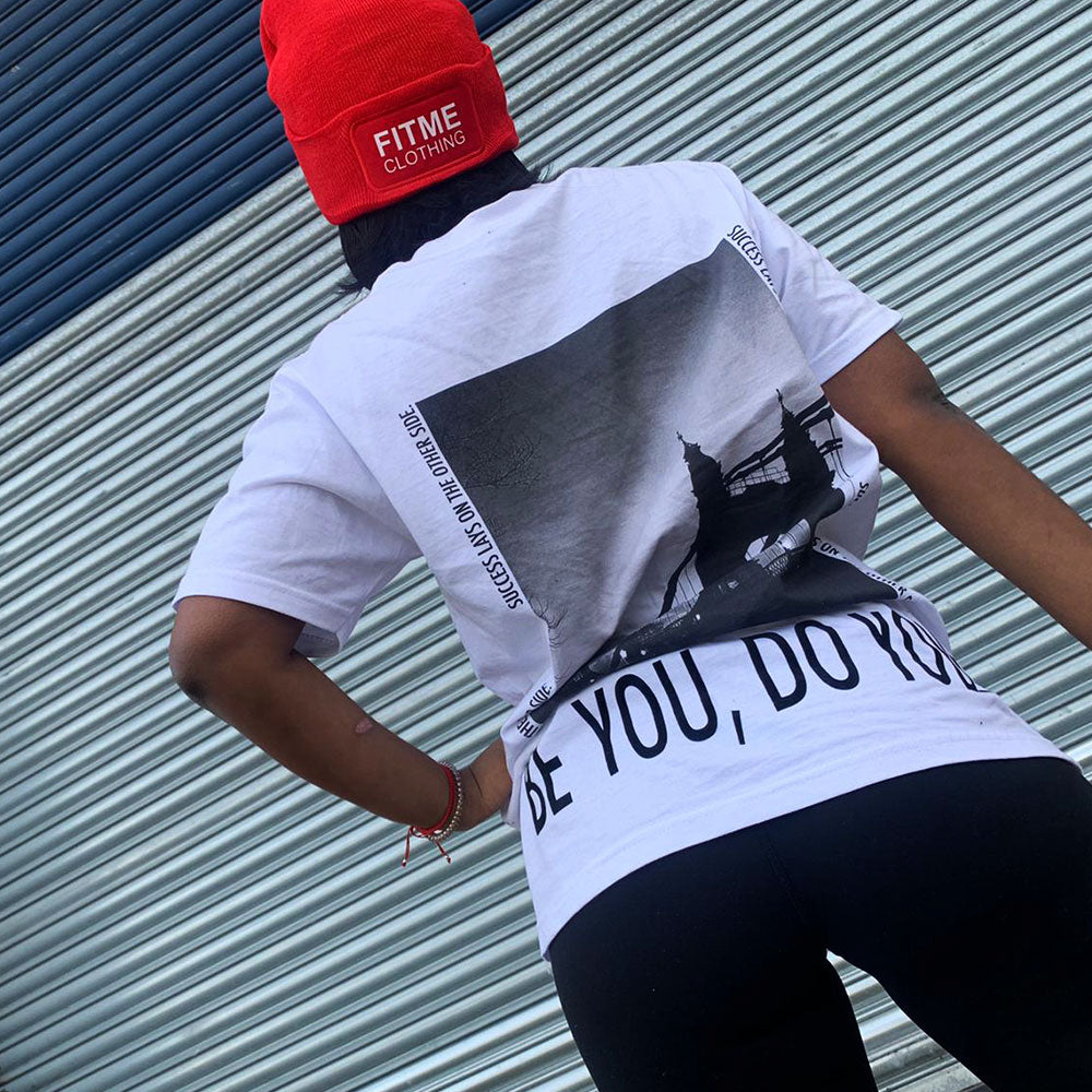 Red Logo Patch Beanie - FitMe Clothing