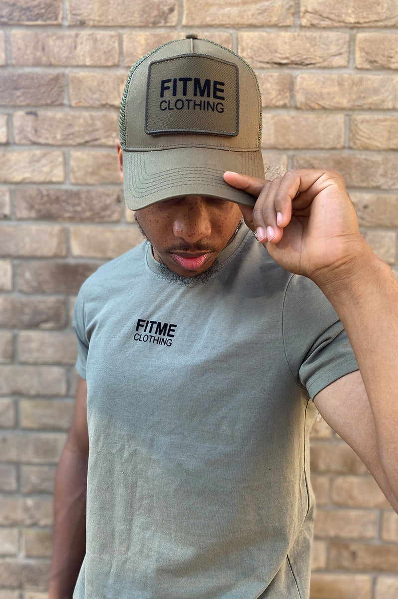 Khaki FitMe Generation T-Shirt & Joggers Tracksuit Set - FitMe Clothing