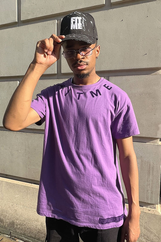 Logo Collar Inspired Purple T Shirt - FitMe Clothing