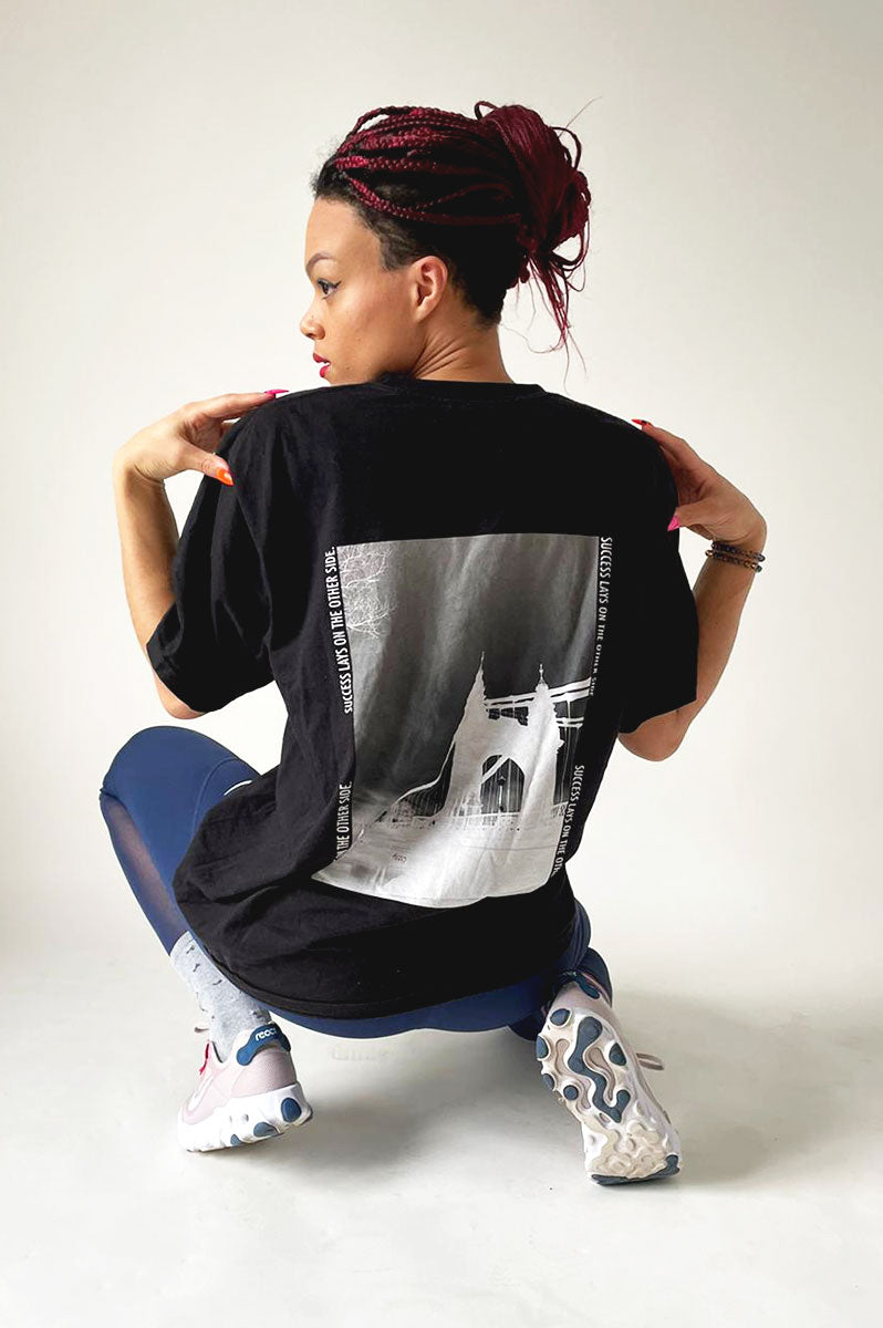 Success Black Cotton T-Shirt - FitMe Clothing