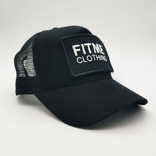 Black Snapback Patch Trucker Cap - FitMe Clothing