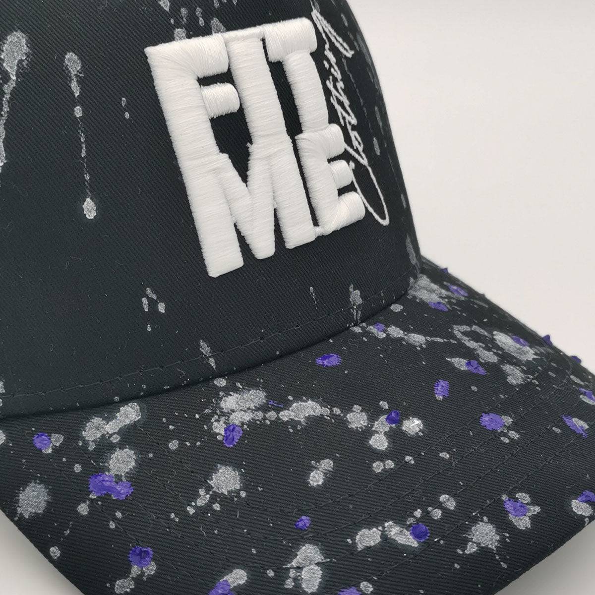 Custom Black Splash Trucker Cap - FitMe Clothing