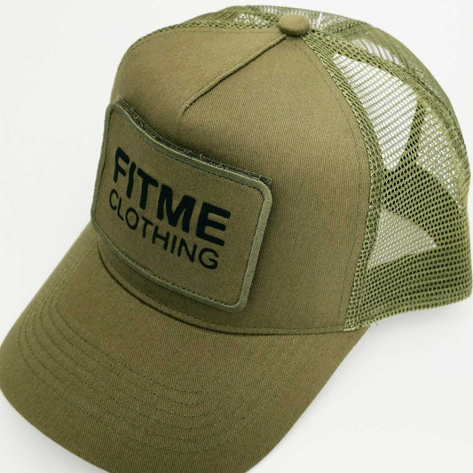 Military Green Snapback Patch Trucker Cap - FitMe Clothing