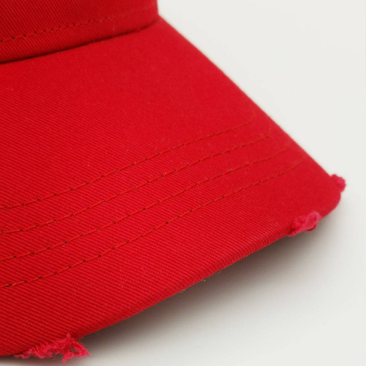 Red Distressed Logo Cap - FitMe Clothing