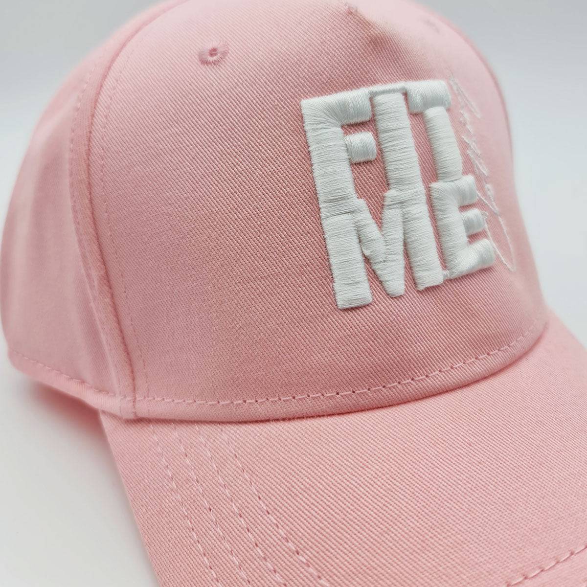 Soft Pink Distressed Logo Cap - FitMe Clothing