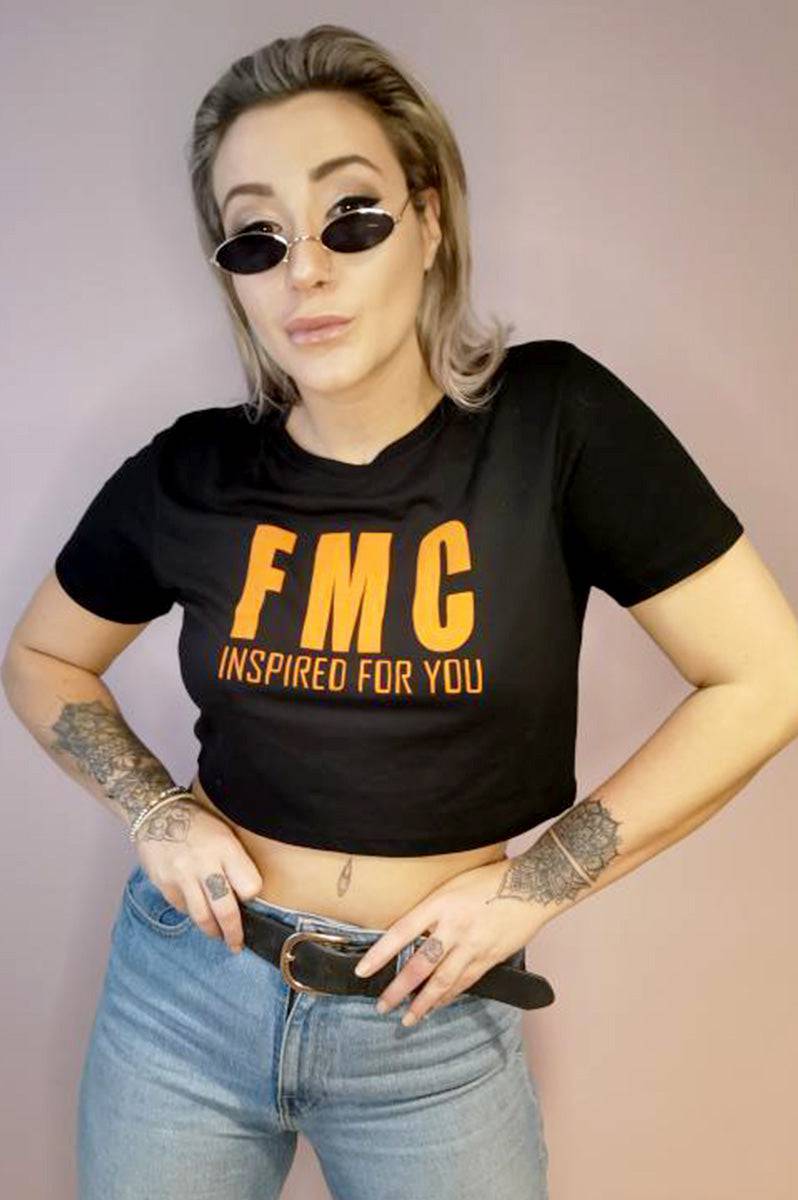 FMC Black Basic Crop T-Shirt - FitMe Clothing