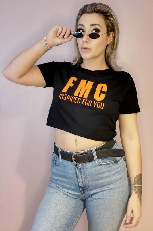 FMC Black Basic Crop T-Shirt - FitMe Clothing