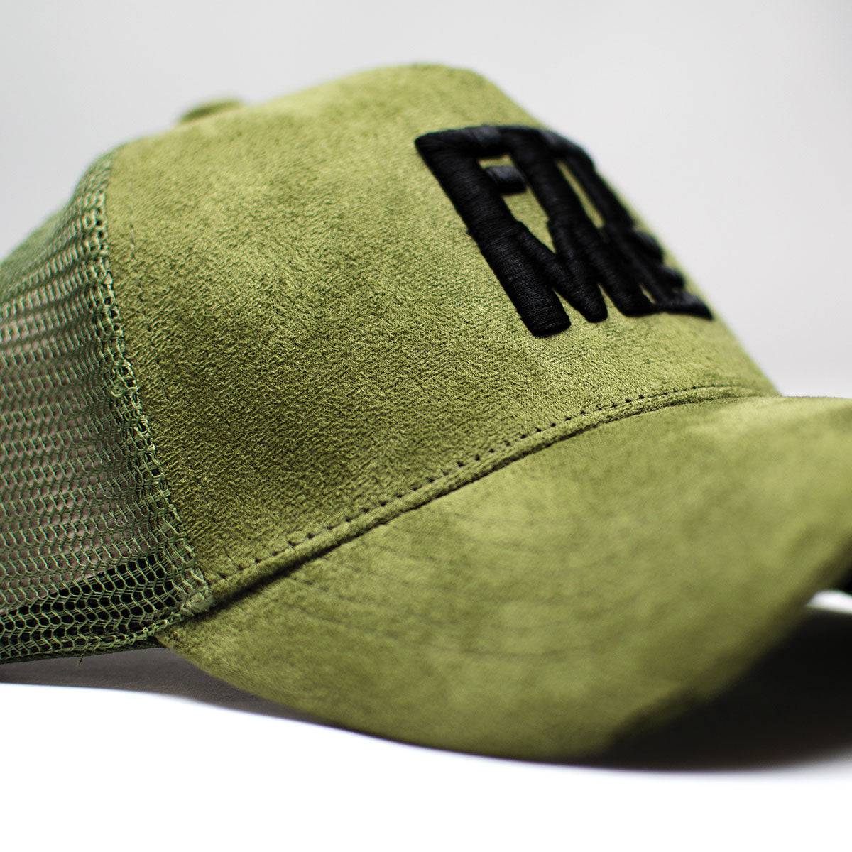 Green Suede Trucker Cap | FitMe Clothing - FitMe Clothing