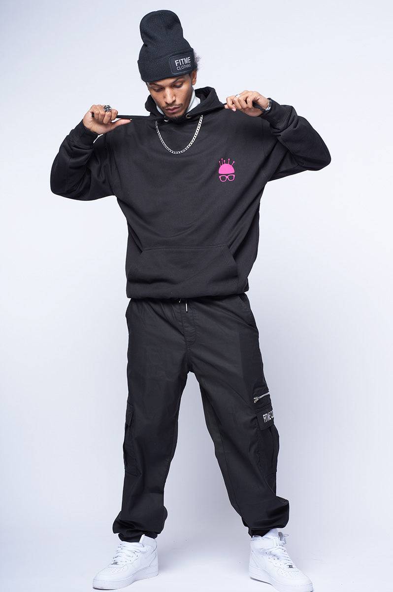 'Be A Nerd Head' Black Hoodie - FitMe Clothing