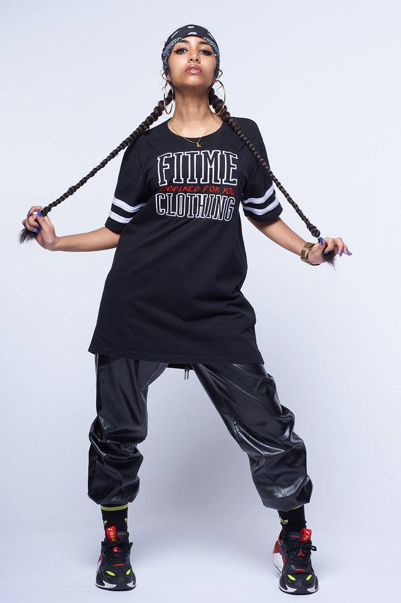 Inspired Striped Jersey Long T-Shirt - FitMe Clothing