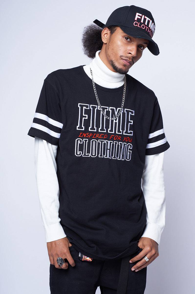 Inspired Striped Jersey Long T-Shirt - FitMe Clothing