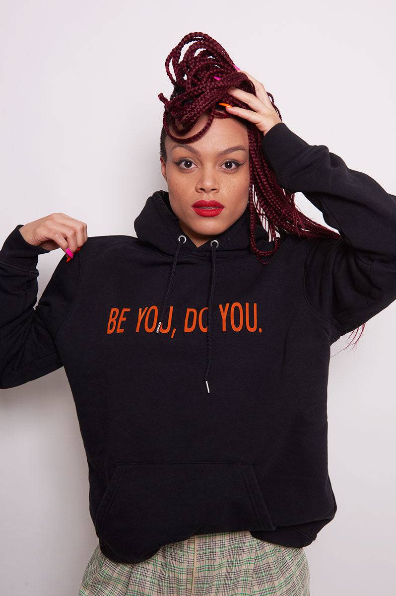 Organic Cotton Success Black Hoodie Sweatshirt - FitMe Clothing