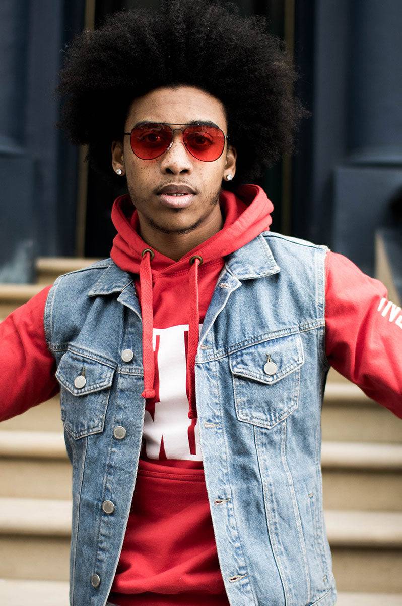 FMC Custom Flock Sleeveless Denim Jacket - FitMe Clothing