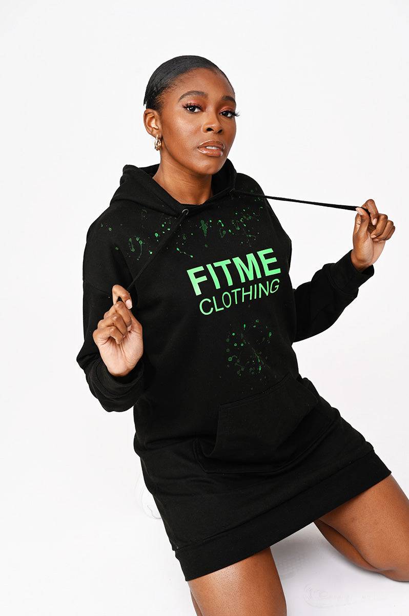 Inspired Custom Black Hoodie Dress - FitMe Clothing