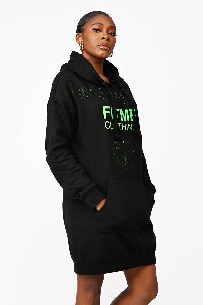 Inspired Custom Black Hoodie Dress - FitMe Clothing
