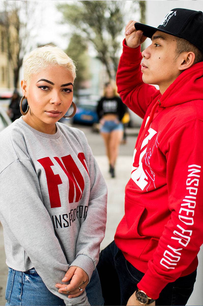 Ladies FMC Grey Cropped Sweater - FitMe Clothing