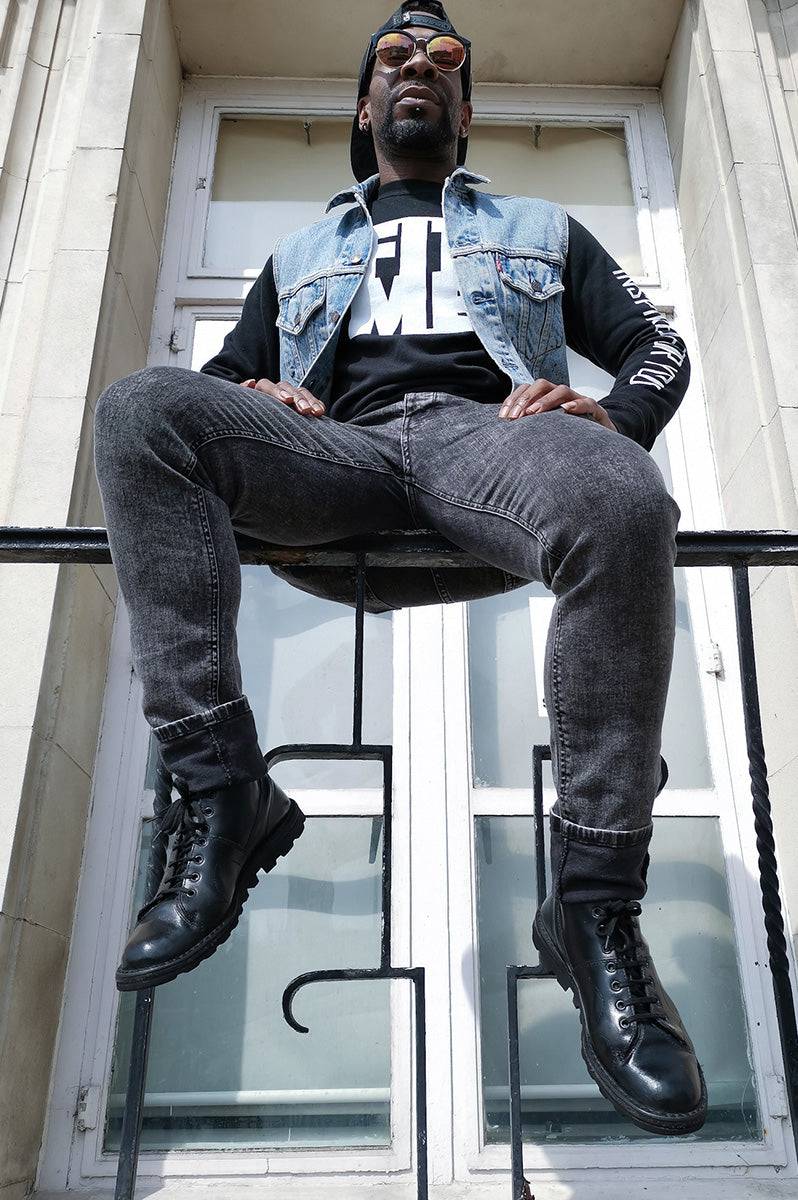 Unisex 'FMC' Custom Sleeveless Denim Jacket - FitMe Clothing