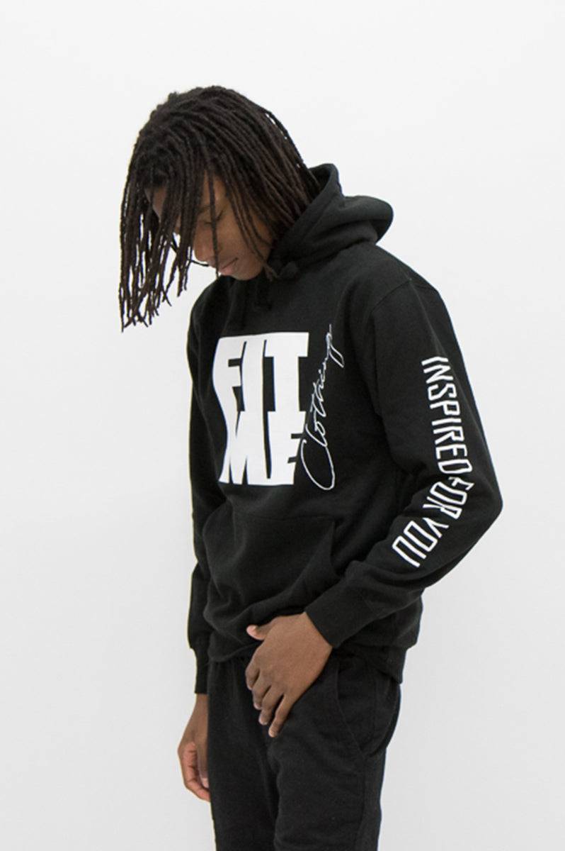 Unisex Logo Black Hoodie - FitMe Clothing