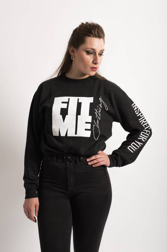 Unisex Logo Black Sweater - FitMe Clothing