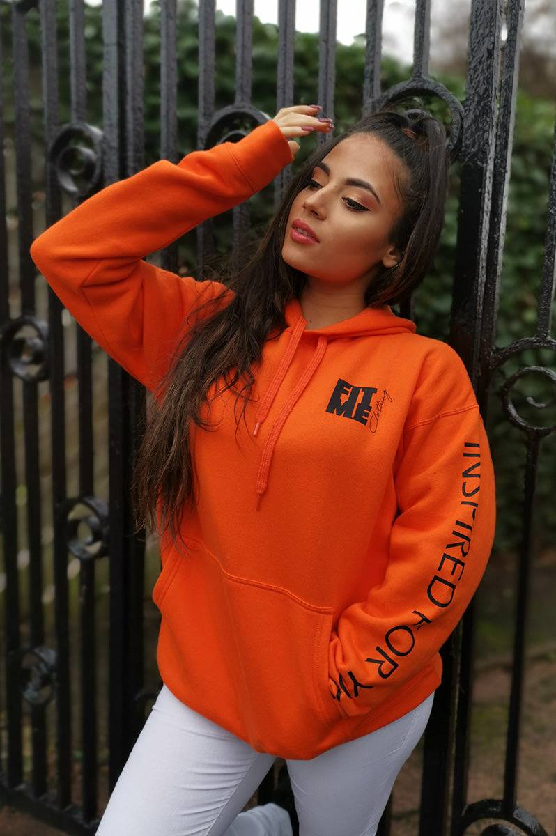 Unisex Logo Orange Hoodie - FitMe Clothing