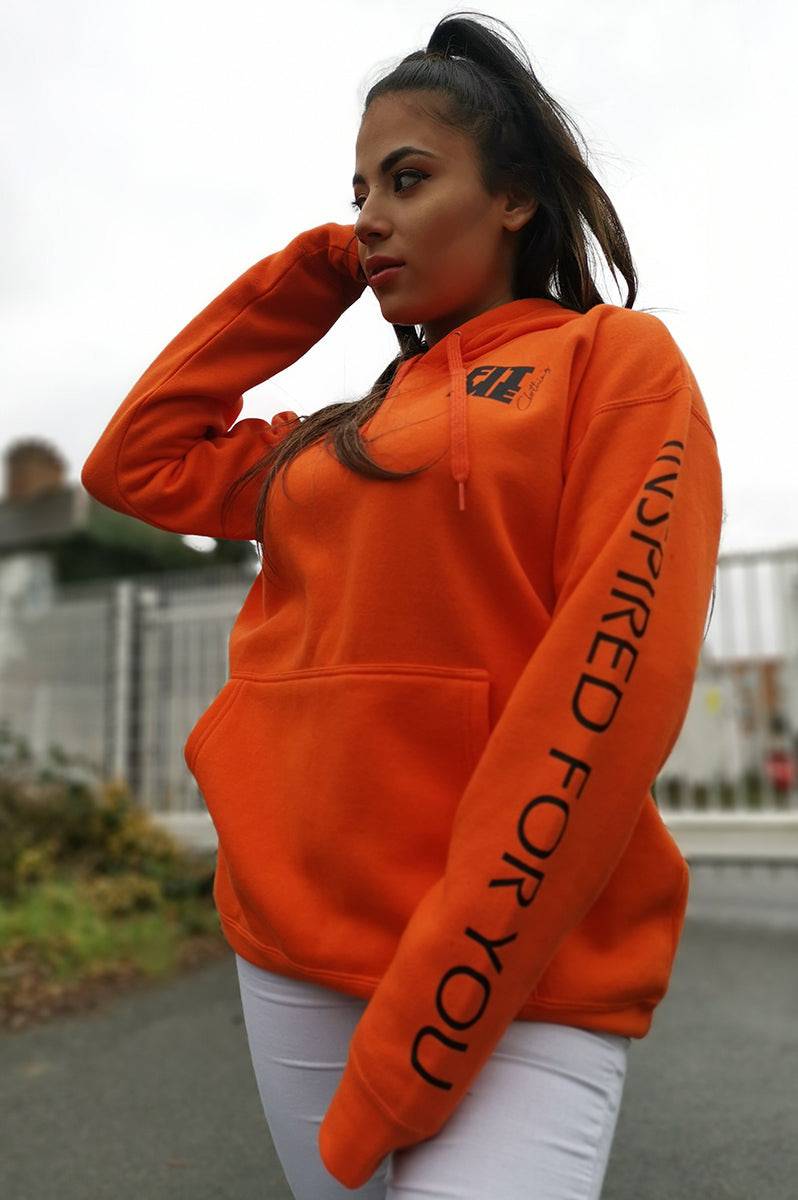 Unisex Logo Orange Hoodie - FitMe Clothing