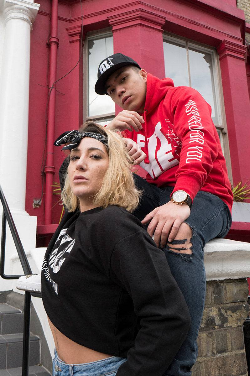 Unisex Logo Red Hoodie - FitMe Clothing