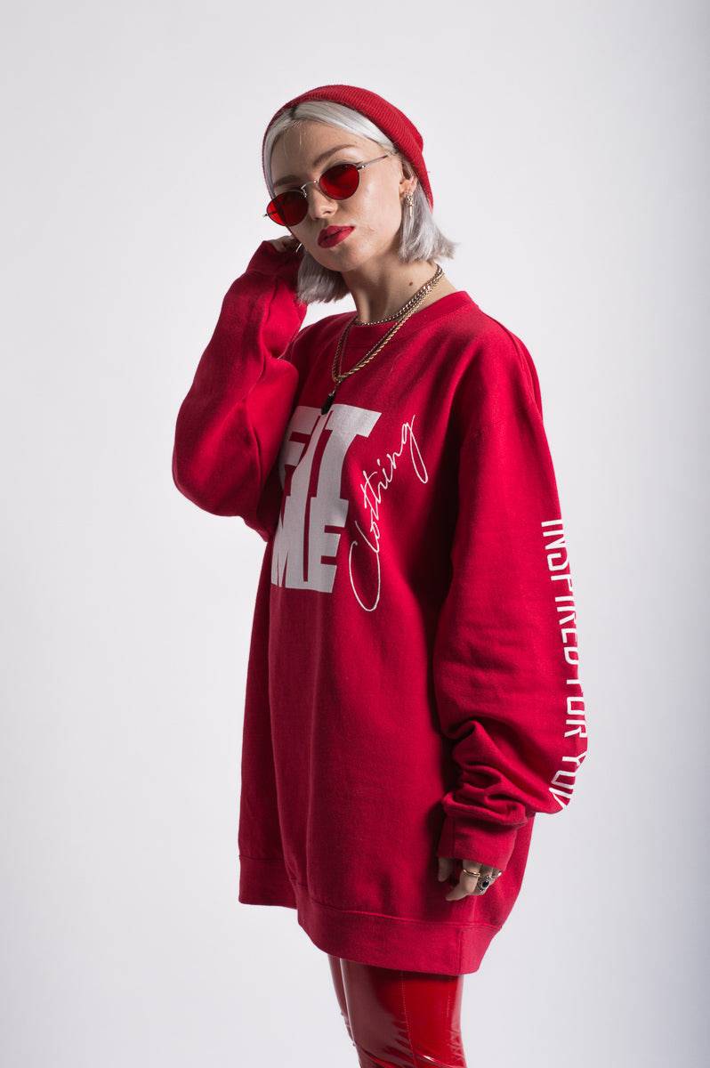 Unisex Logo Red Sweater - FitMe Clothing