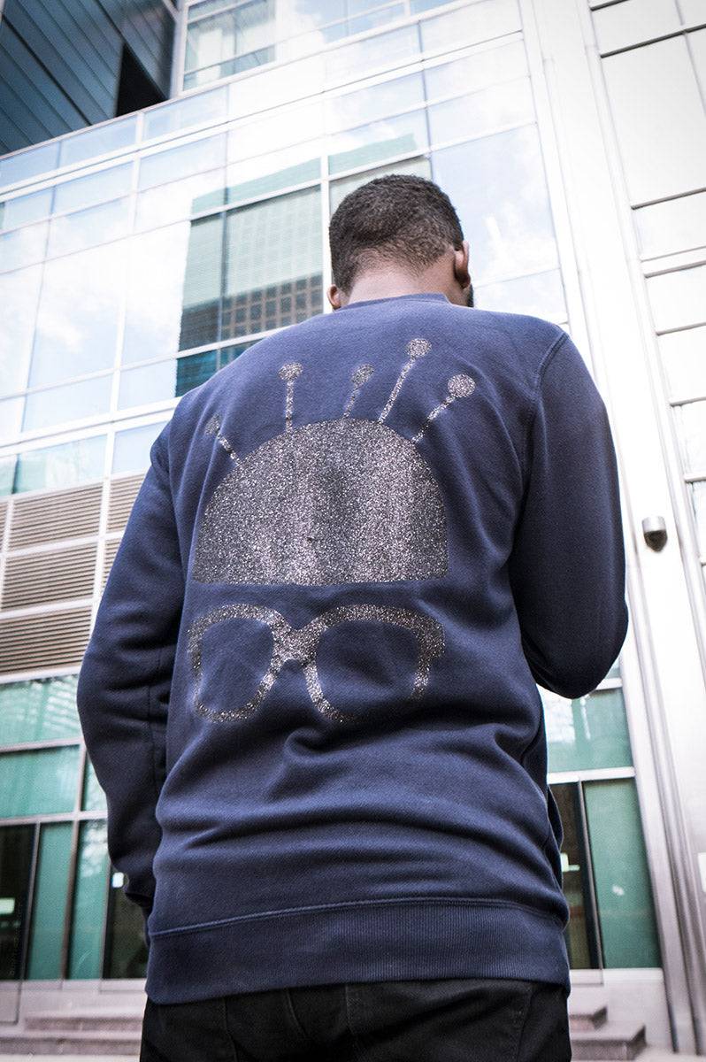 Unisex Nerd Head Navy Bomber Jacket - FitMe Clothing
