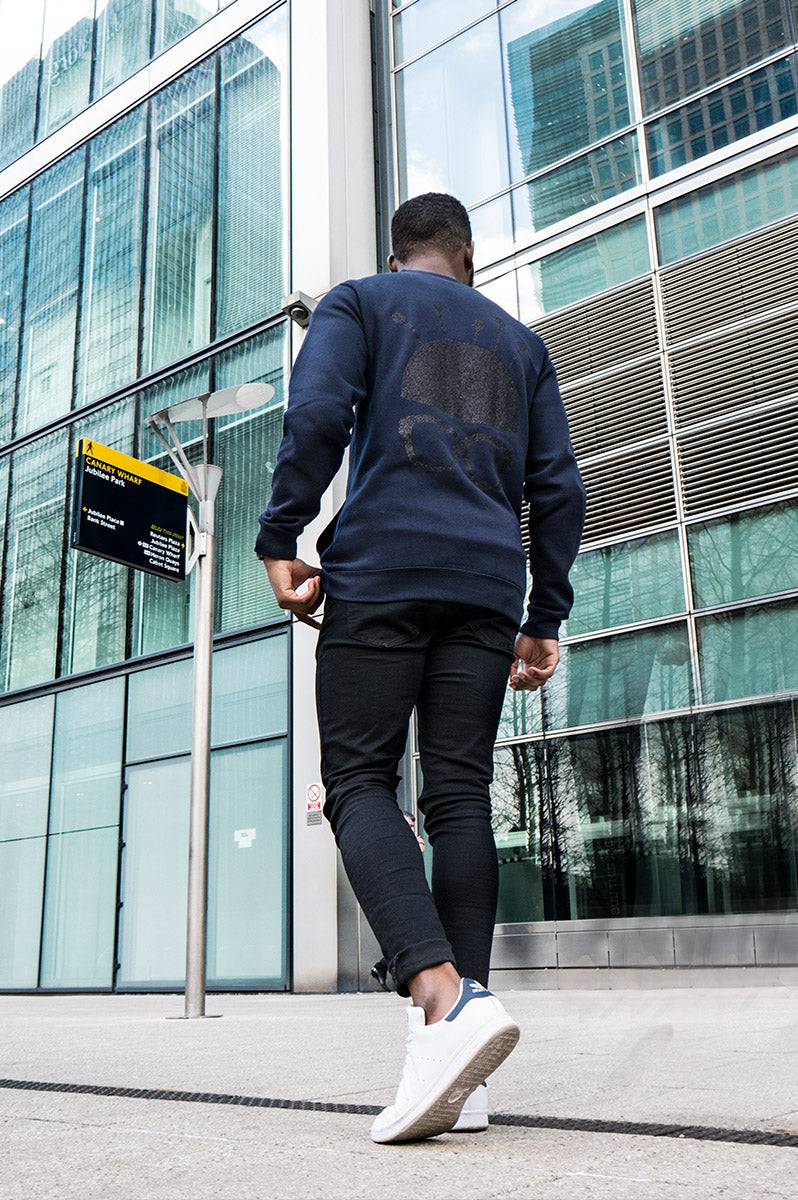 Unisex Nerd Head Navy Bomber Jacket - FitMe Clothing