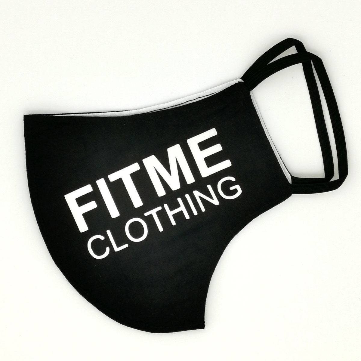 Black Cotton Logo Face Covering - FitMe Clothing
