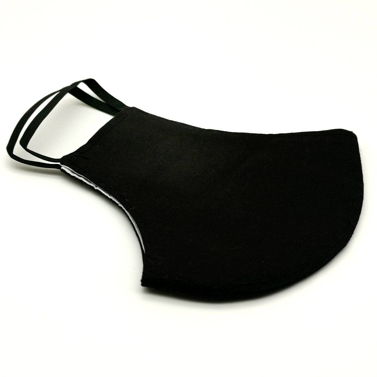 Black Cotton Logo Face Covering - FitMe Clothing