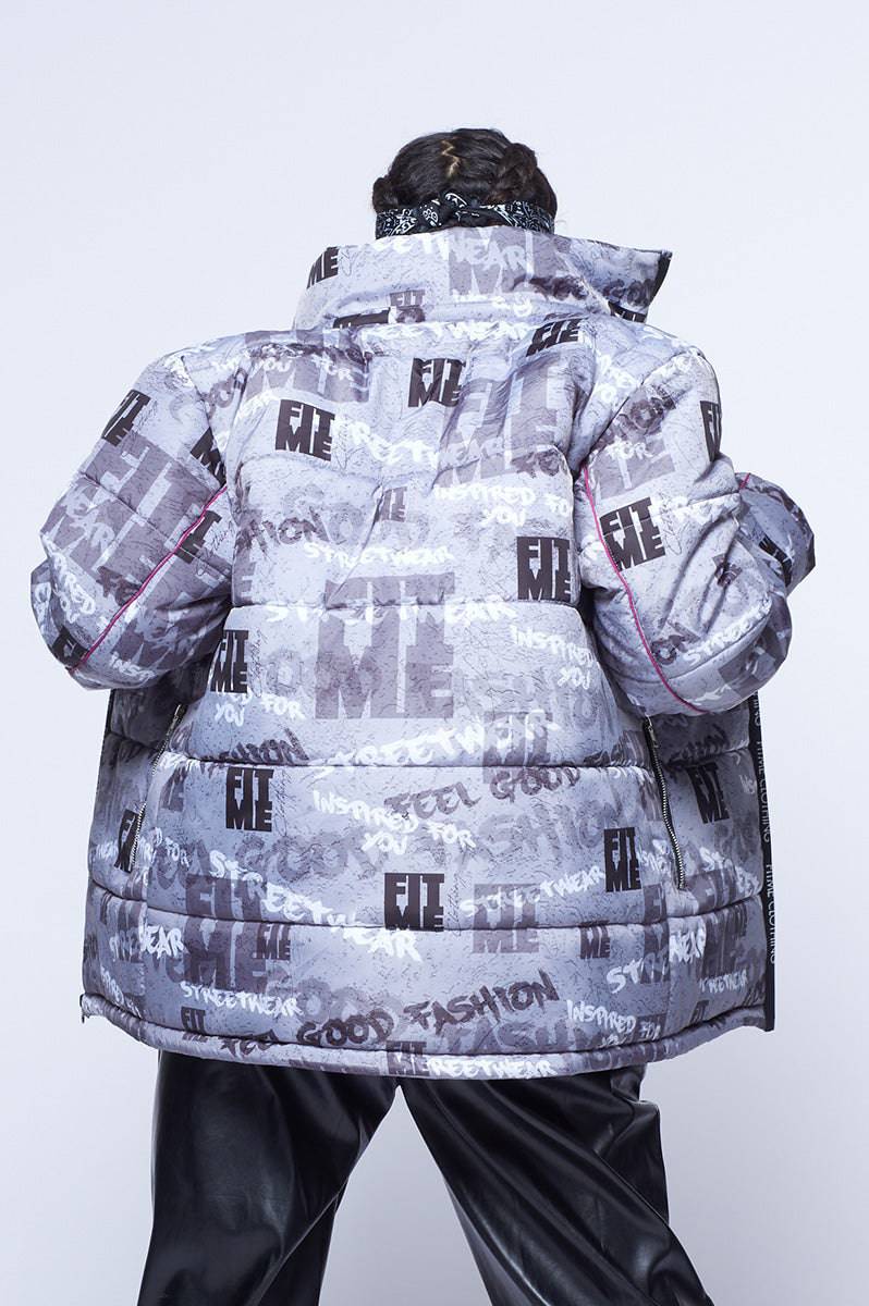 Grey Street Inspired Hooded Puffer Jacket - FitMe Clothing