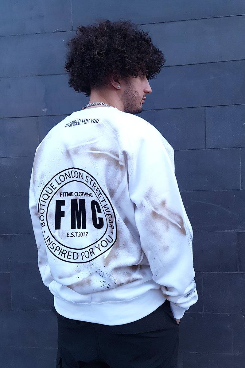 Impact Inspired White Sweater - FitMe Clothing