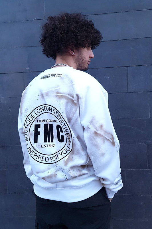 Impact Inspired White Sweater - FitMe Clothing