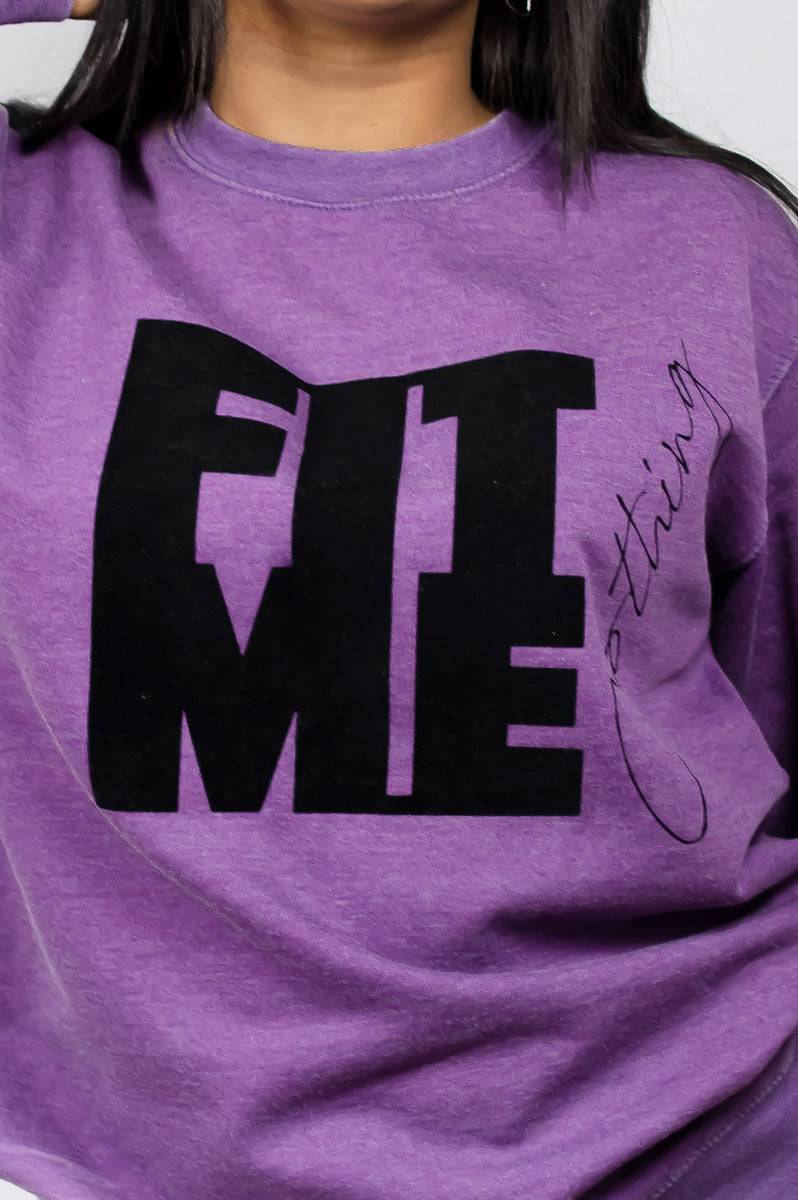 Unisex Acid Wash Purple Sweater - FitMe Clothing
