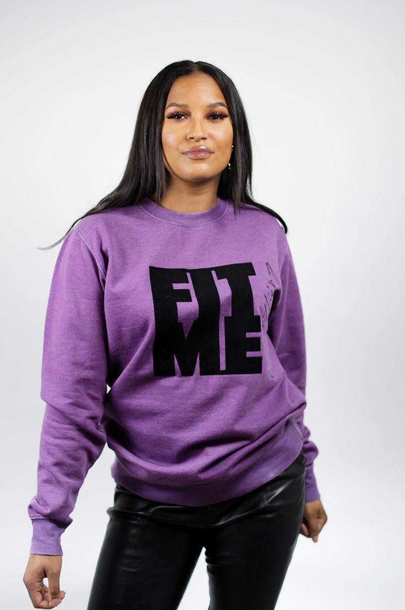 Unisex Acid Wash Purple Sweater - FitMe Clothing