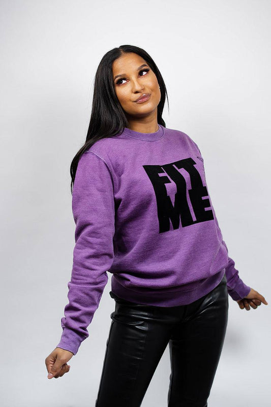 Unisex Acid Wash Purple Sweater - FitMe Clothing