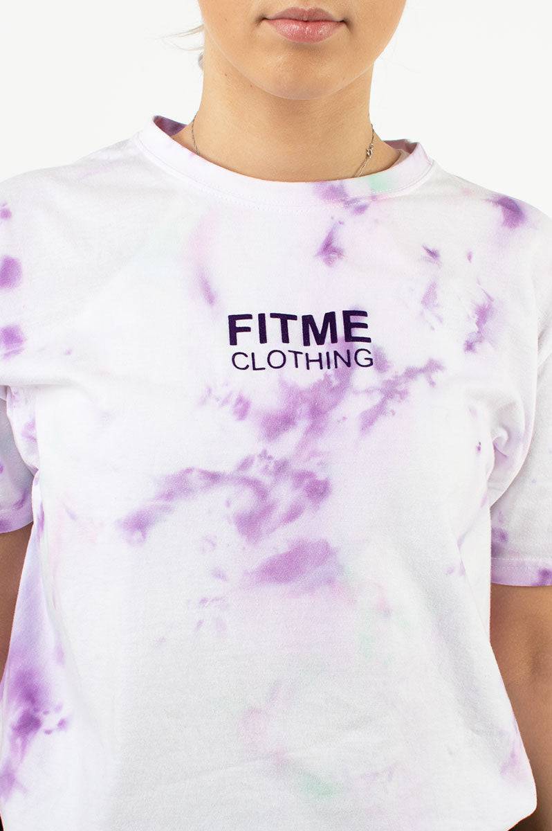 Purple Tie Dye Organic Cotton T-Shirt - FitMe Clothing