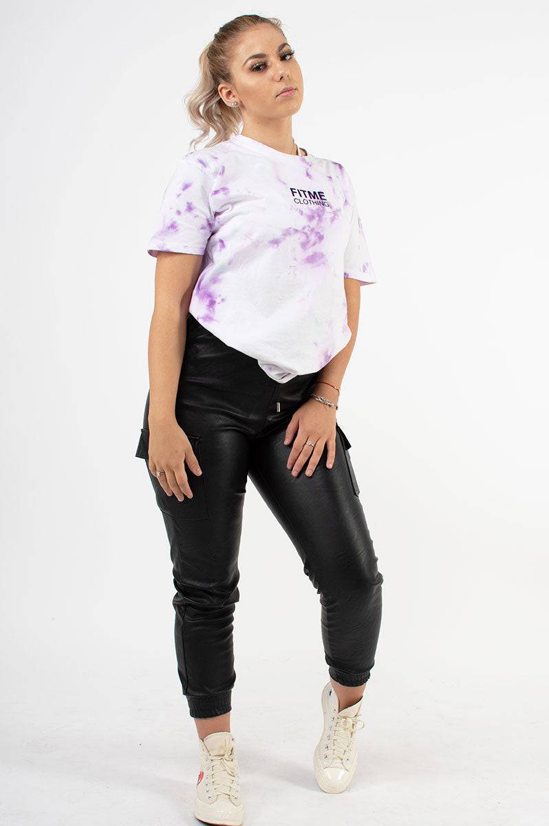 Purple Tie Dye Organic Cotton T-Shirt - FitMe Clothing