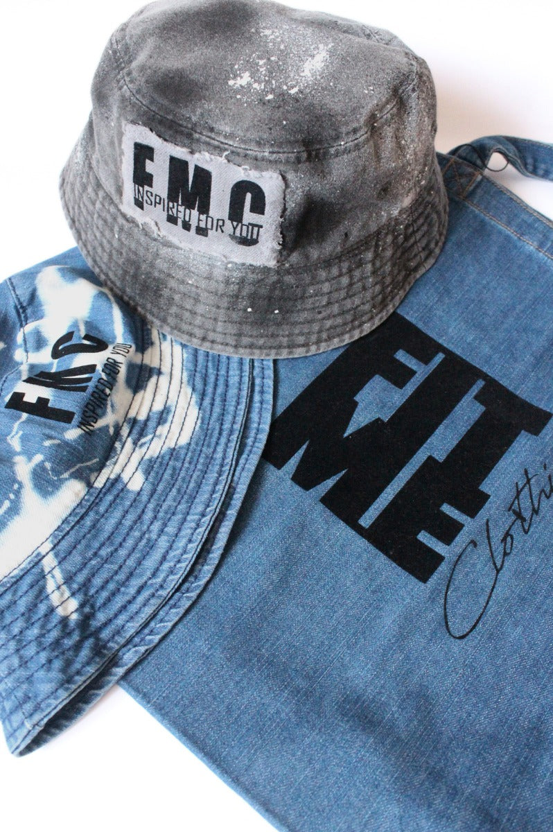 Black Vintage Denim Custom FMC Bucket Hat