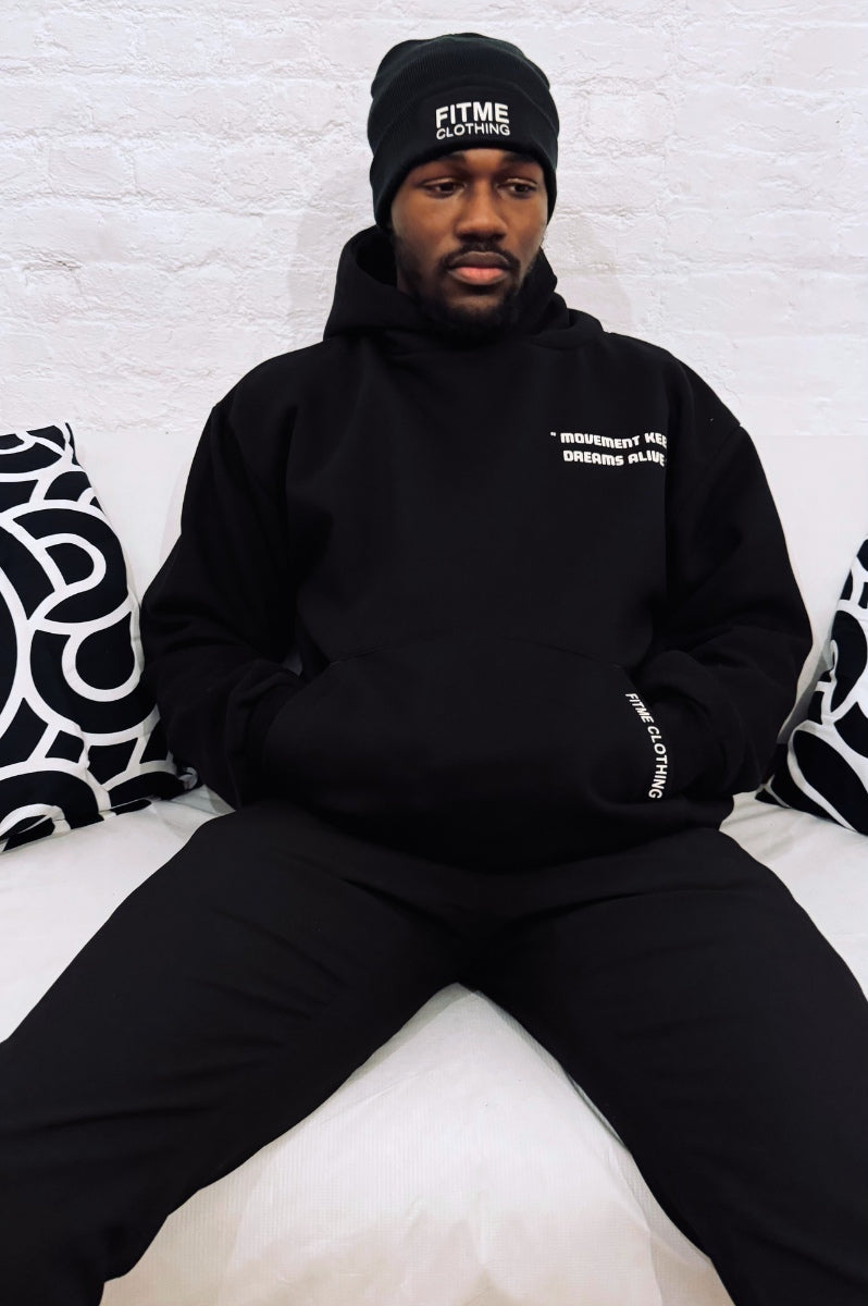 'Journey Hoodie' Black Oversize Fit